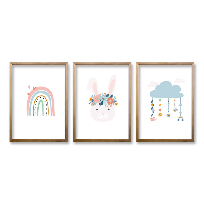 Cuadro Trio Ilustración Kids