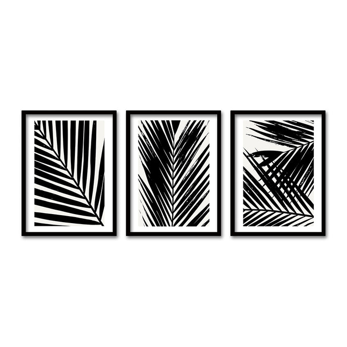 Cuadro Trio Negro Palmas BN