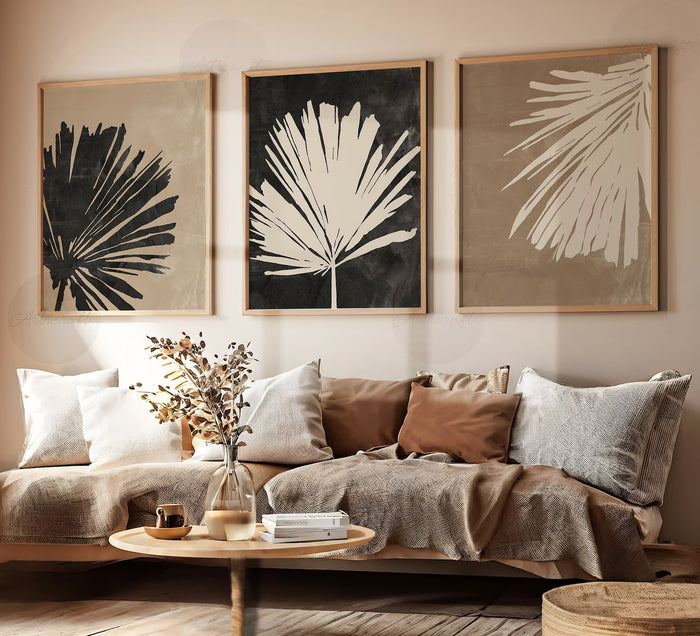 Cuadro Trio Hoja de Palma