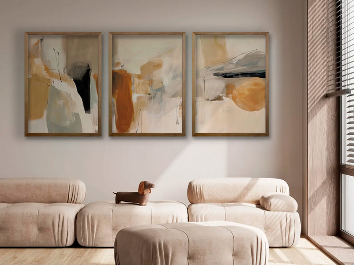 Cuadro Trio Brush Strokes