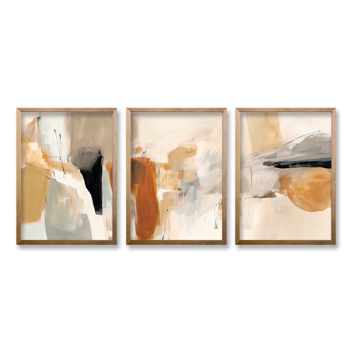 Cuadro Trio Brush Strokes