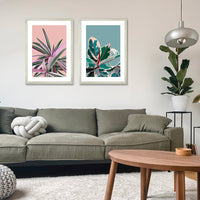 Cuadro Duo Plateado Botanica