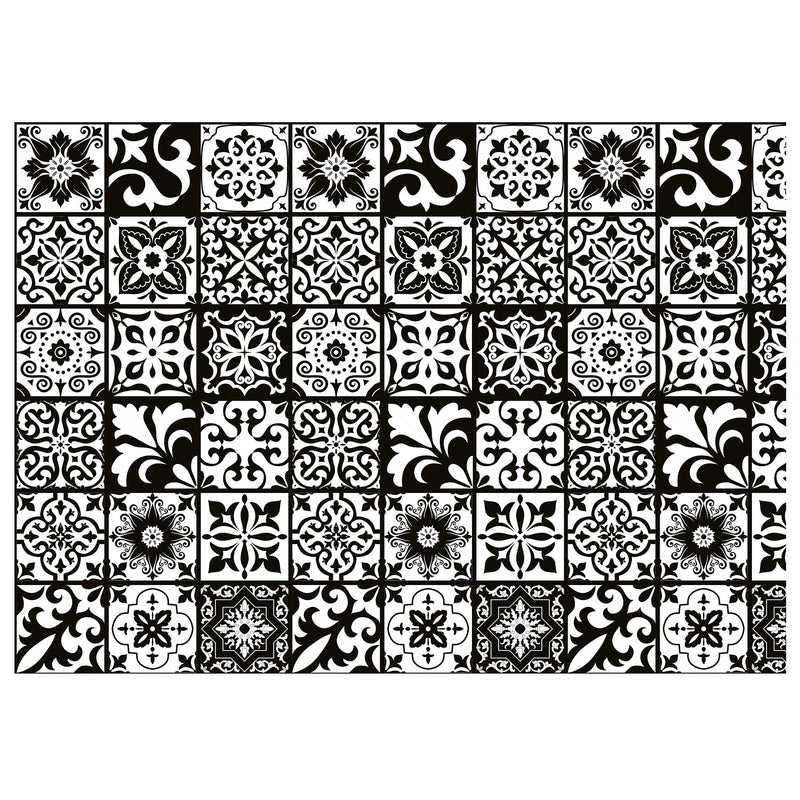 Alfombra vinílica Mosaico Negro