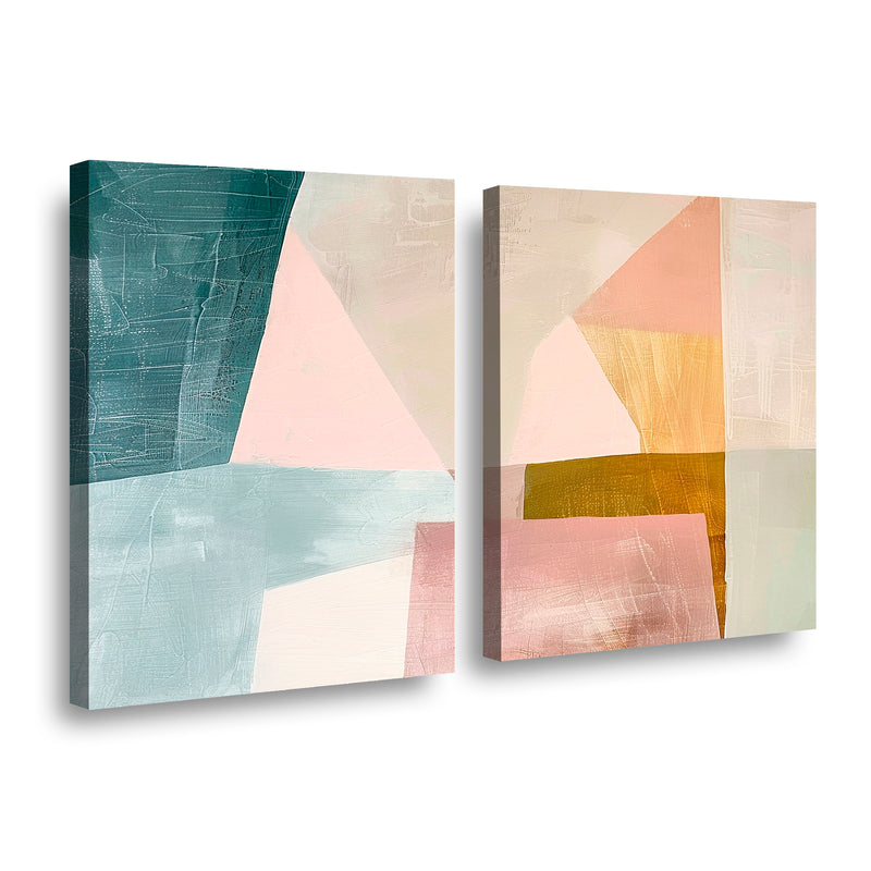 Canvas duo Geometría Colorida
