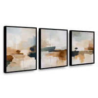 Canvas Trio Pinceladas Escurridas