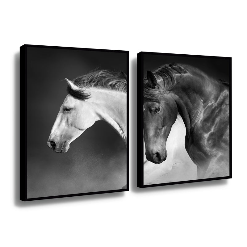 Canvas duo Caballos al trote