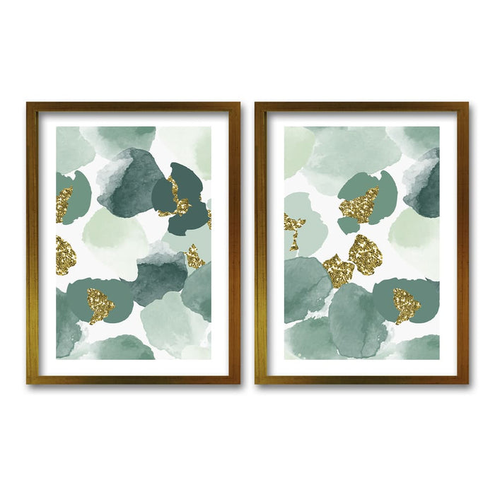Cuadro Duo Dorado Turquoise