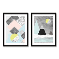 Cuadro Duo Negro Montaña Lunar
