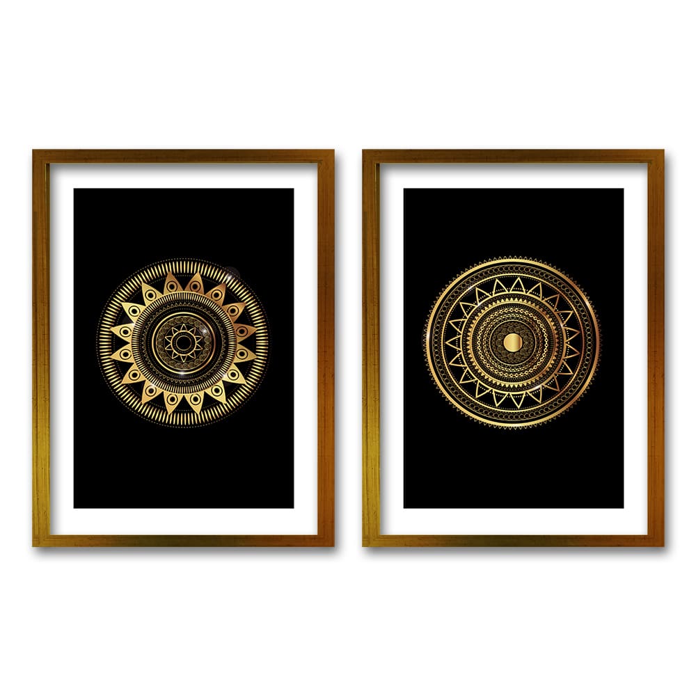 Cuadro Duo Dorado Mandala