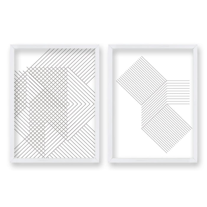 Cuadro Duo Blanco Lines