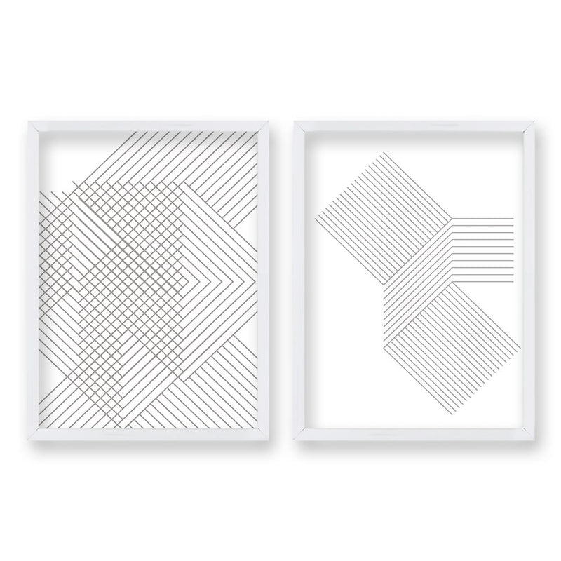 Cuadro Duo Blanco Lines