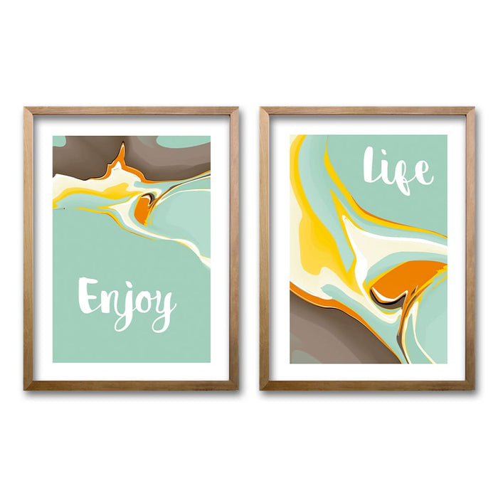 Cuadro Duo Madera Enjoy Life