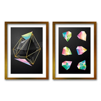 Cuadro Duo Dorado Diamonds