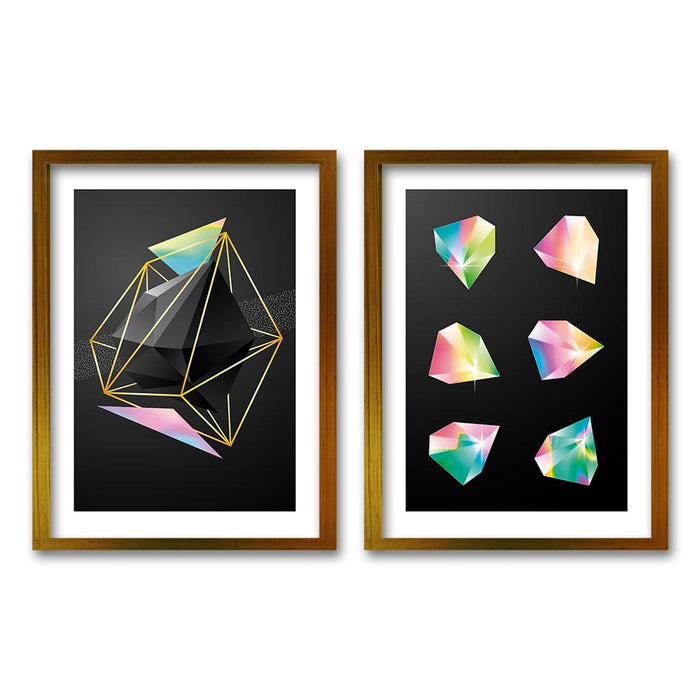 Cuadro Duo Dorado Diamonds