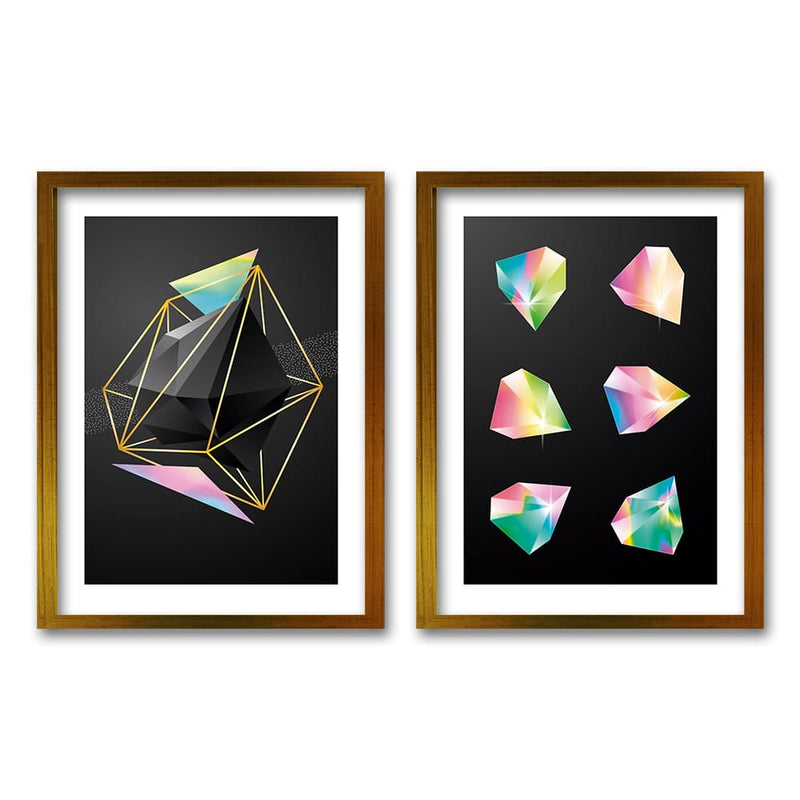 Cuadro Duo Dorado Diamonds