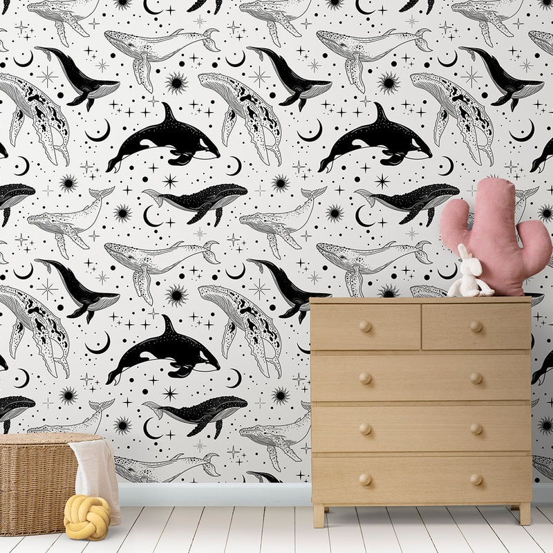 Papel Mural Patron Ballenas