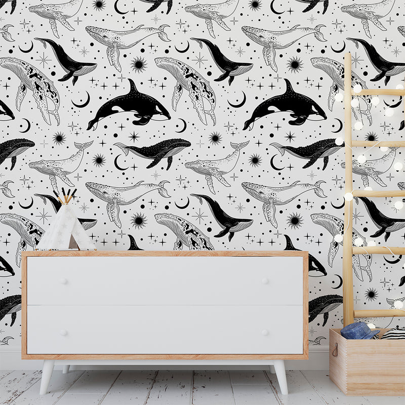 Papel Mural Patron Ballenas