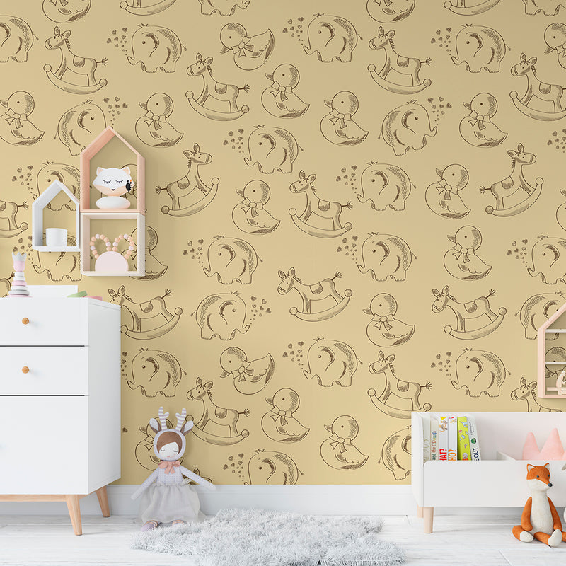 Papel Mural Retro Toys