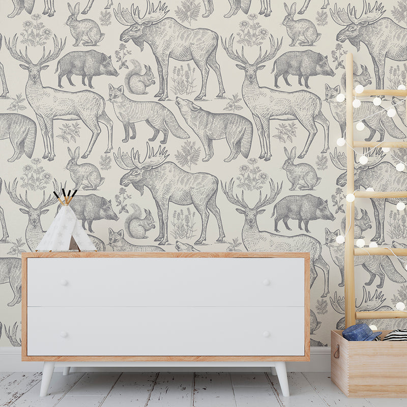 Papel Mural Animales Vintage