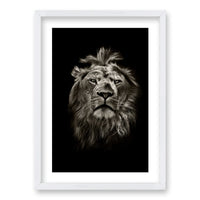 Cuadro León B/N