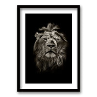 Cuadro León B/N