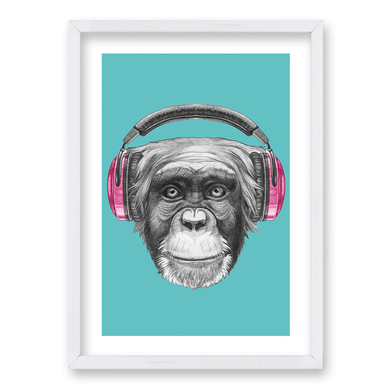 Cuadro Monkey Headphones