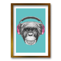Cuadro Monkey Headphones