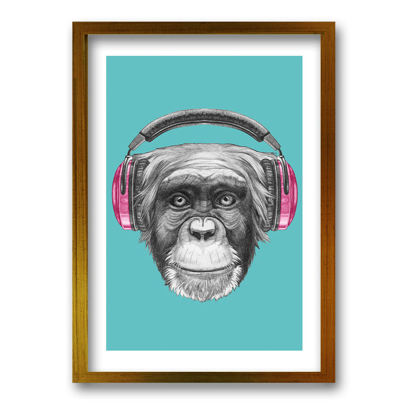 Cuadro Monkey Headphones
