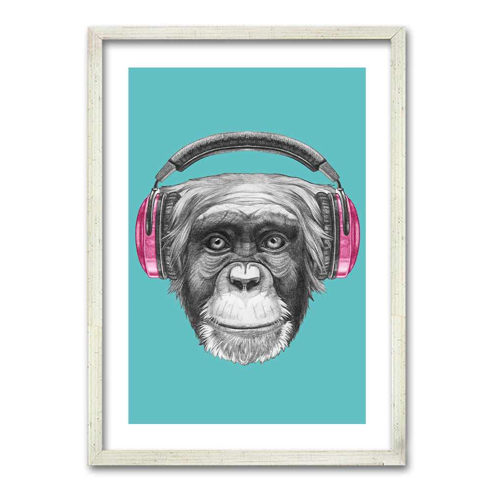 Cuadro Monkey Headphones