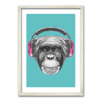 Cuadro Monkey Headphones