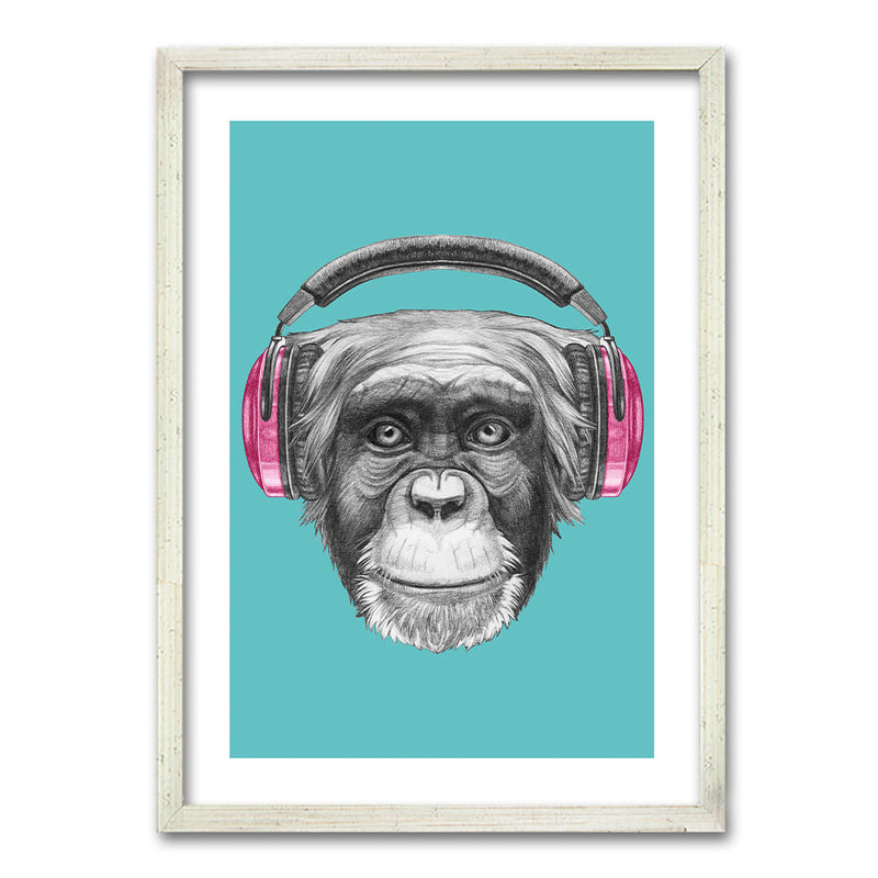 Cuadro Monkey Headphones
