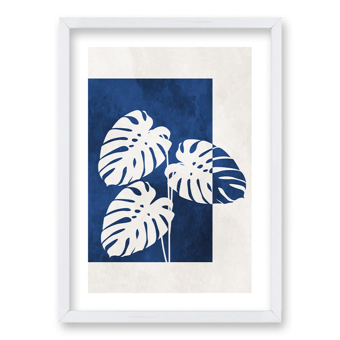 Cuadro Monstera Azul