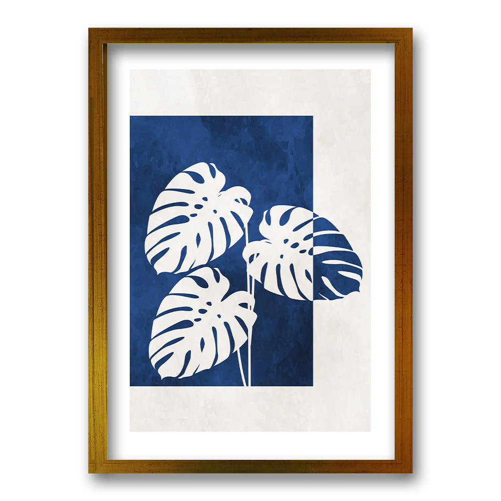 Cuadro Monstera Azul