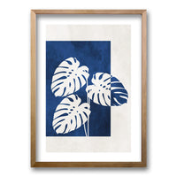 Cuadro Monstera Azul