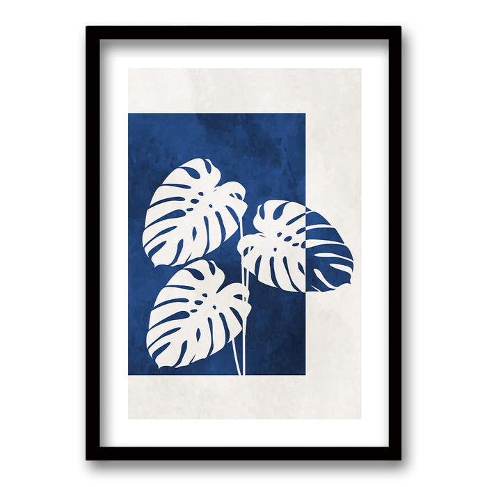 Cuadro Monstera Azul