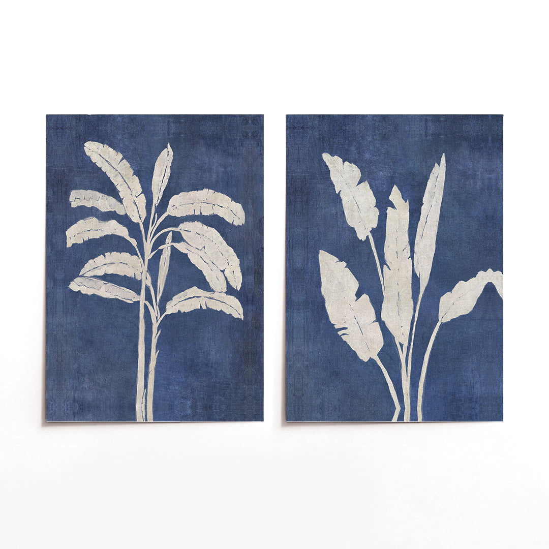 Cuadro Duo Blue Palm Trees