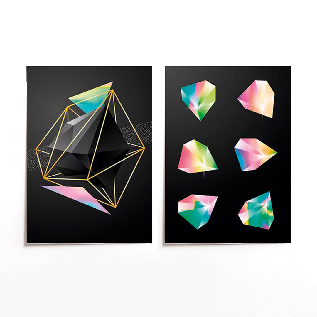 Cuadro Duo Dorado Diamonds