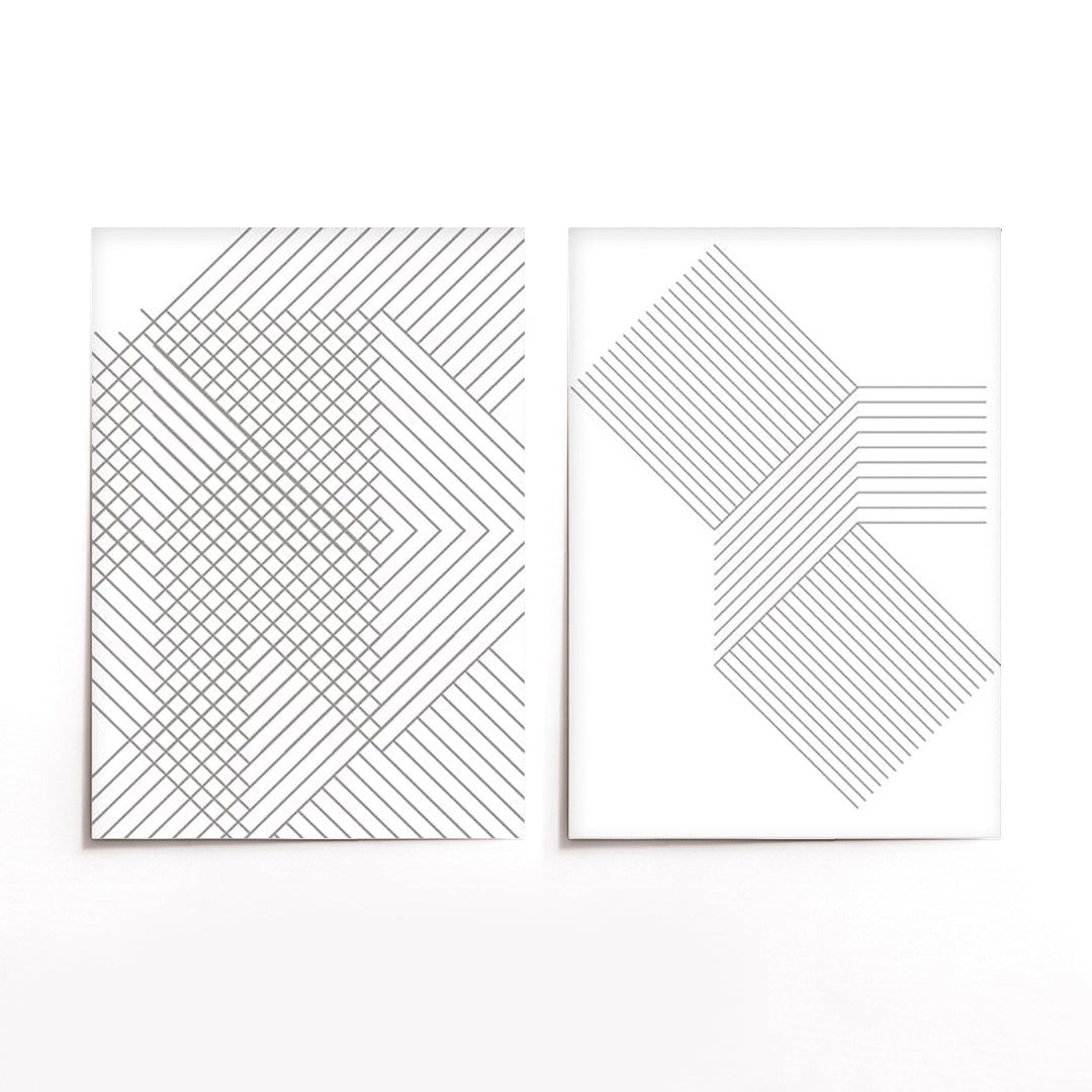 Cuadro Duo Blanco Lines