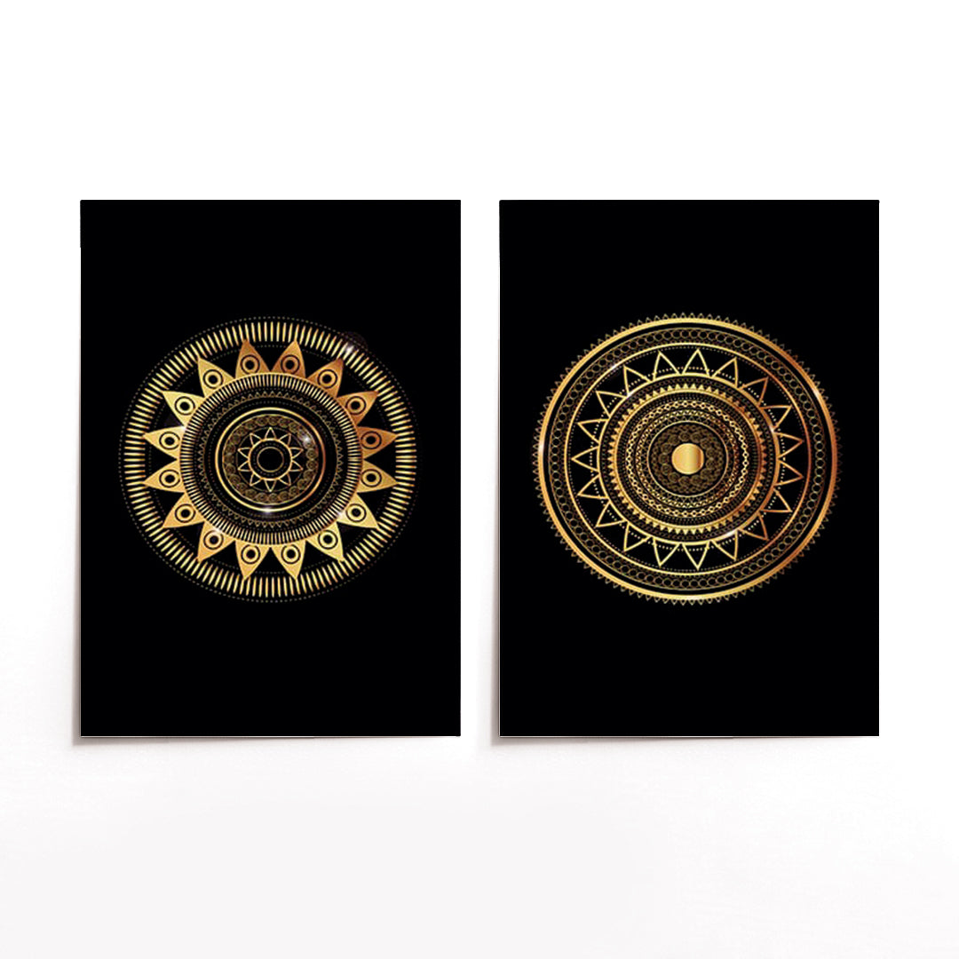 Cuadro Duo Dorado Mandala
