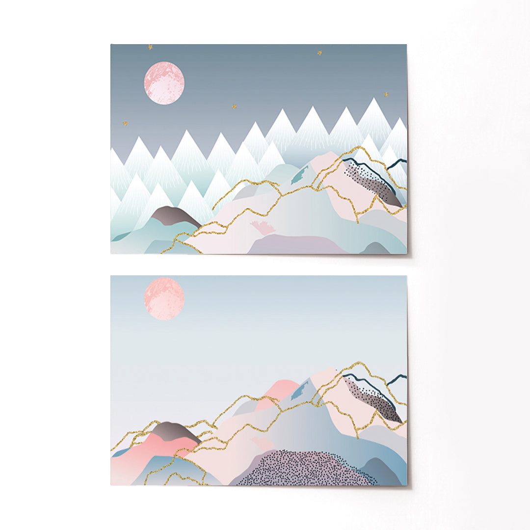 Cuadro Duo Plateado Mountains