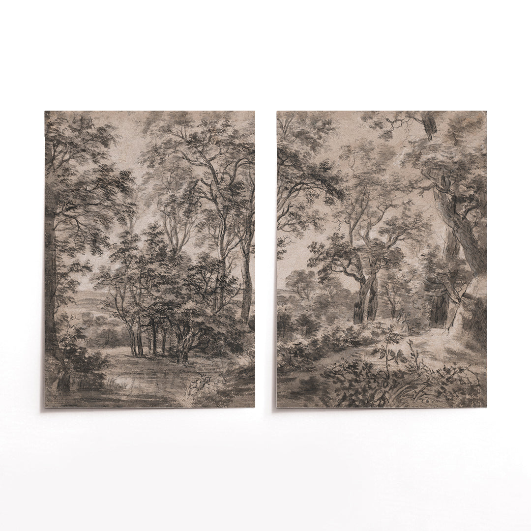 Cuadro Duo Paisaje Ilustrado