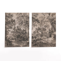 Cuadro Duo Paisaje Ilustrado