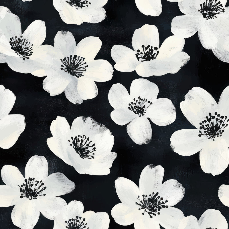 Papel Mural White Flower