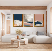 Cuadro Trio Dorado Montañas Gold