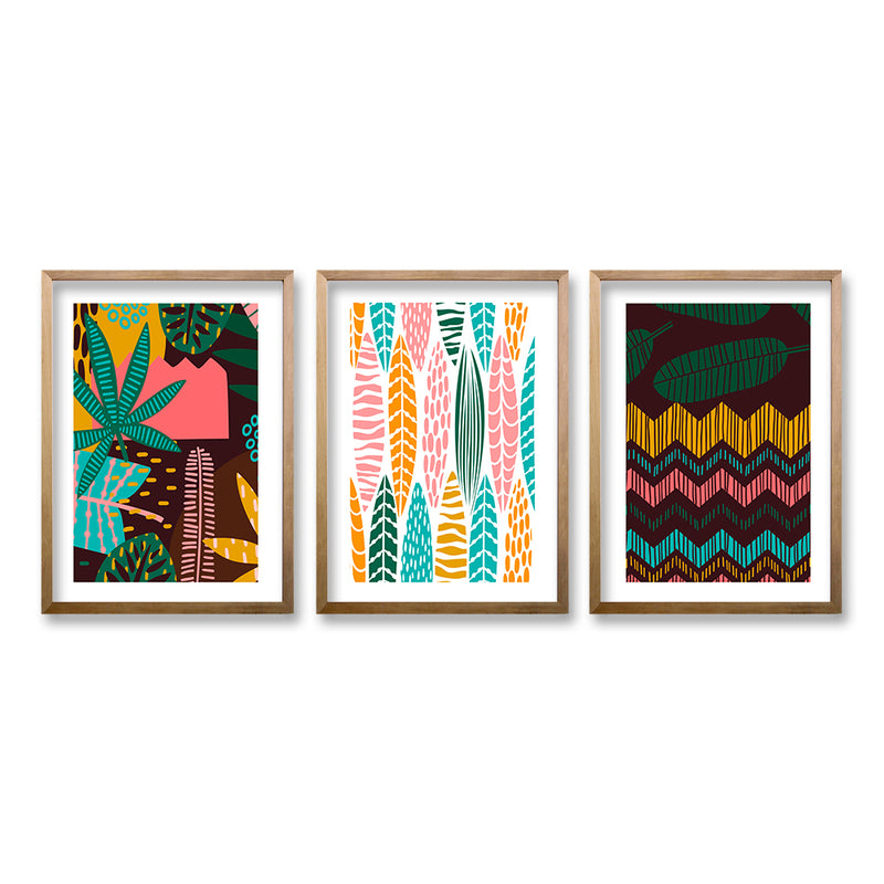 Cuadro Trio Madera Summer Time