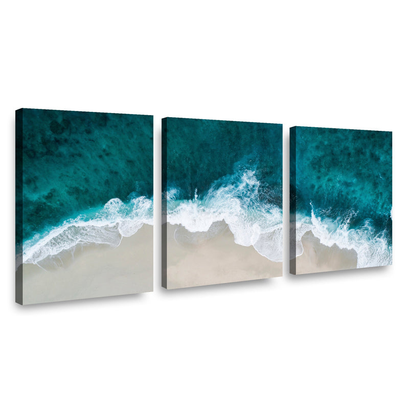 Canvas trio Olas Turquesas