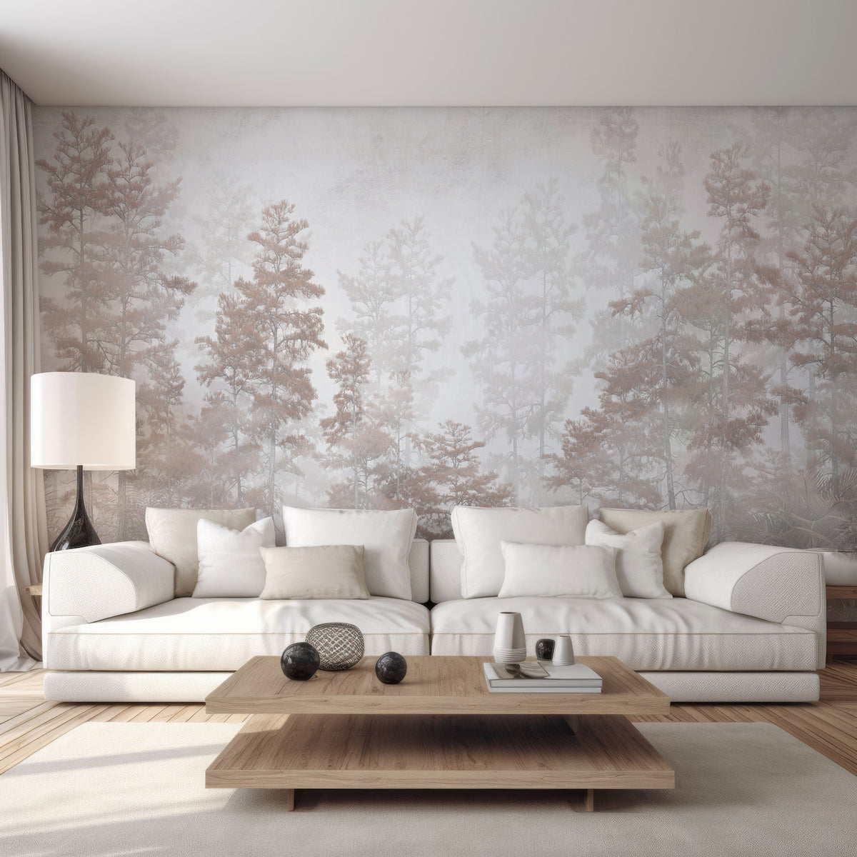 Papel Mural Bosque Pastel
