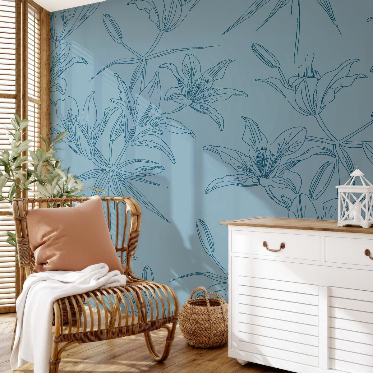 Papel Mural Blue Line II