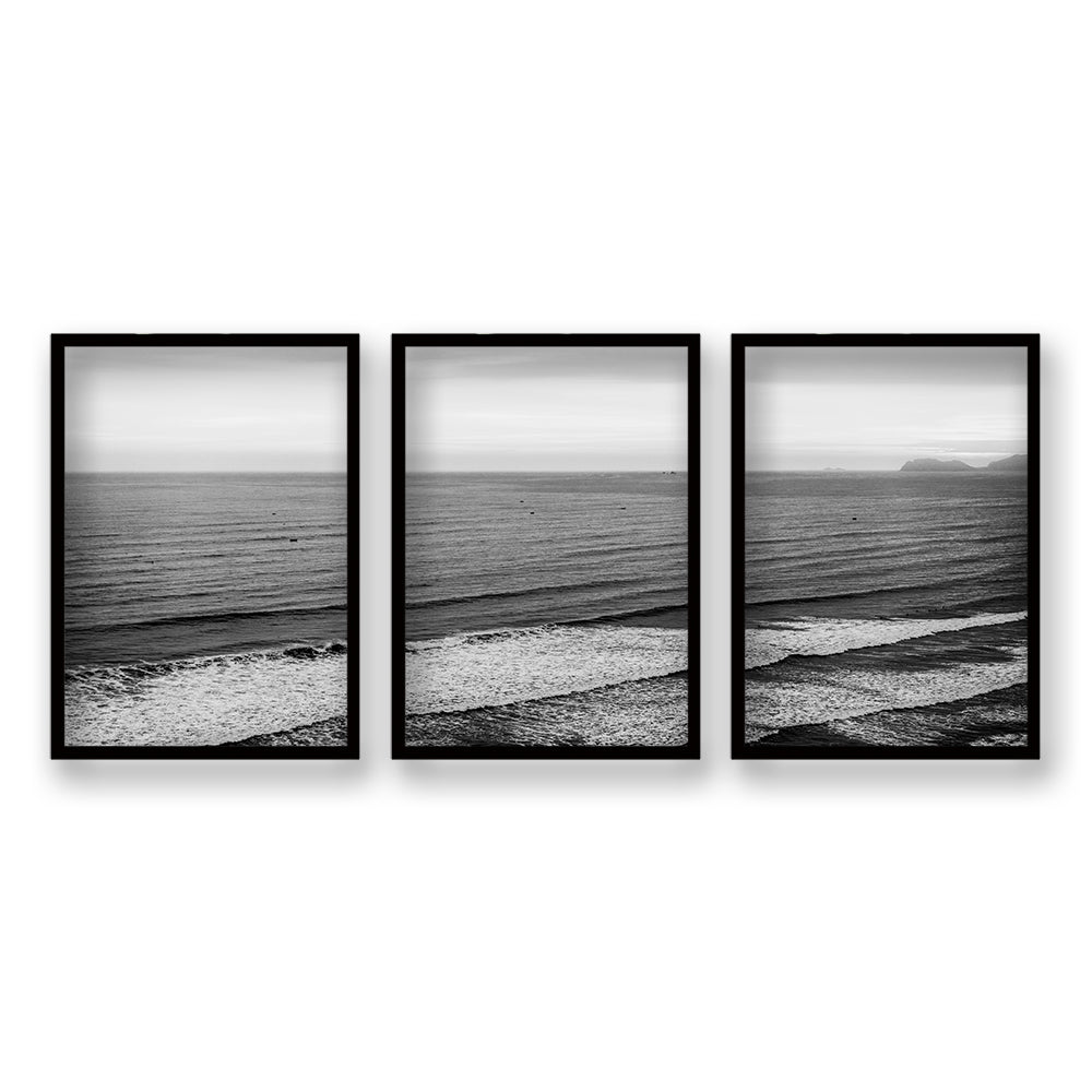 Cuadro Trio Playa Nostalgica