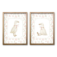 Cuadro Duo Ganso Floral